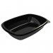 B6130 - Black Microwaveable Container 900cc (30 oz.) - Case of 300